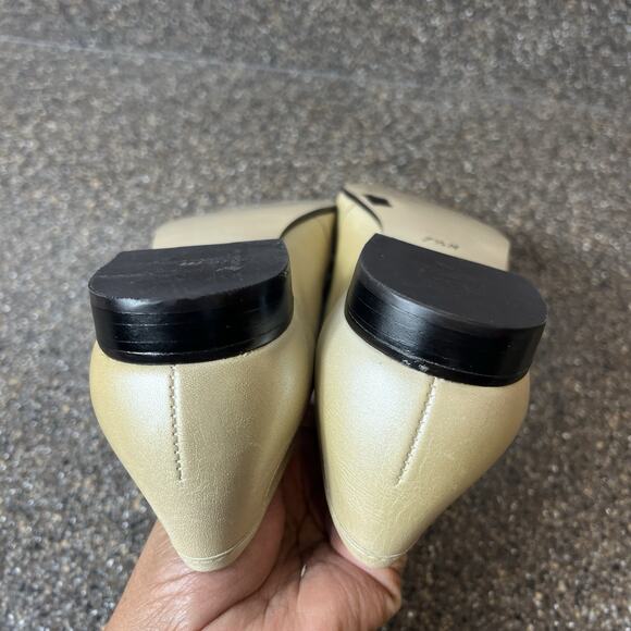 Enzo Angiolini Comfort Flats Womens Sz 7.5M Snake Skin Print Gold Leather Loafer - Picture 6 of 10